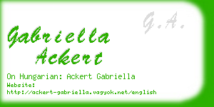 gabriella ackert business card